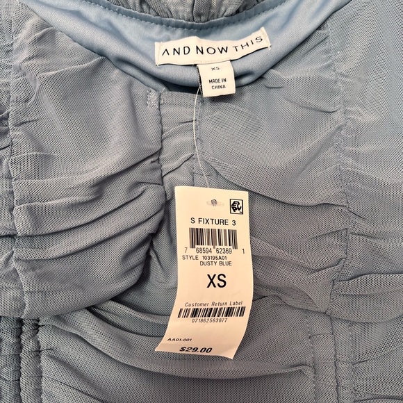 Macy’s Ruched Mesh Top - Picture 3 of 3